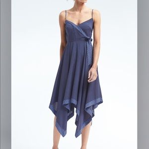 Banana Republic Handkerchief Hem Dress, blue 00P